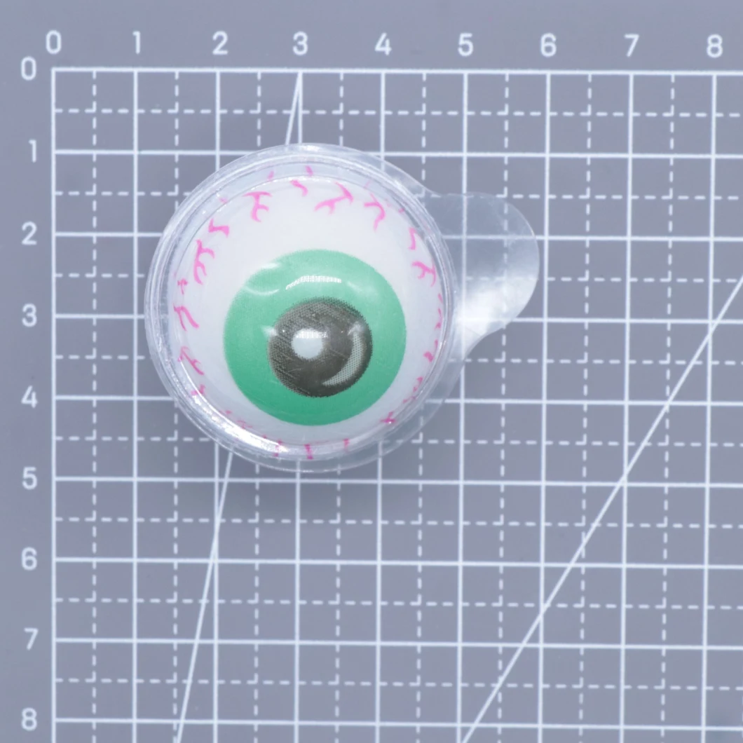 Manufacturer Wholesale Halal OEM Hot Sell Eyeball Shaped with Jam Filled Halloween Gummy Candy