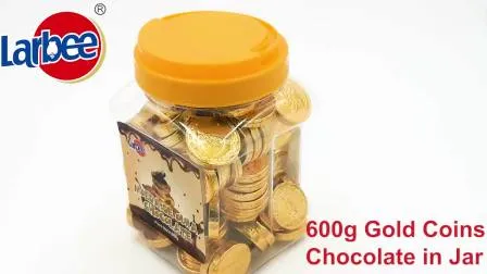 Großhandel mit 500 g Goldmünzen-Schokolade im Glas von Larbee Factory
