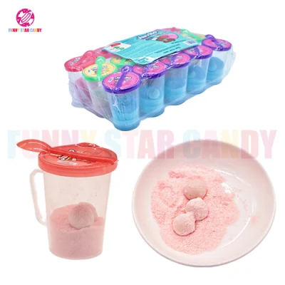 Hersteller Großhandel Halal OEM Hot Sell Flaschenverpackung Sauerpulver Bubble Mini Ball Candy
